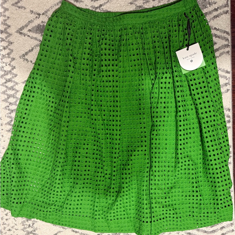 Kate Spade Green Eyelet Skirt